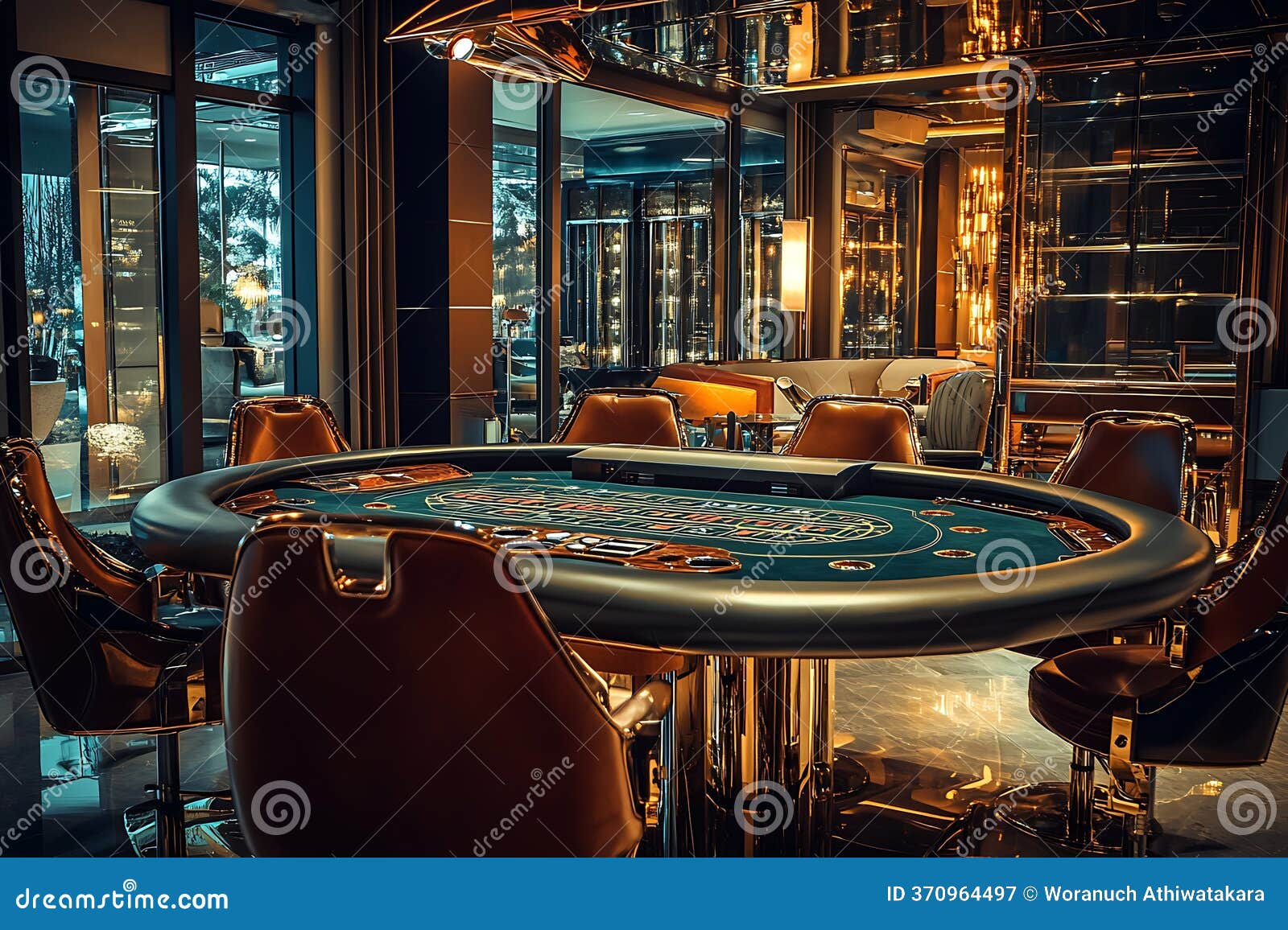 Mulher elegante em um cassino